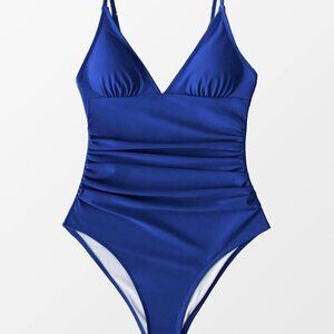 Women's One Piece Swimsuit Tummy Control V Neck Bathing Suits